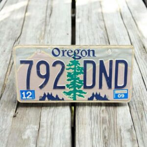Vraie plaque originale d'immatriculation (en métal et relief) - Usa - Etats-Unis - Etat de l'Oregon - 2009 - Décoration murale pour garage - Collection