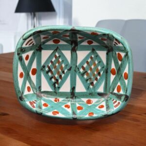 Joli Ancien Vide poche / Porte savon / Beurrier - Décor style Picault - Des années 60-70 - Signé et estampillé Antoine Fazio de Vallauris - Collection - Décoration