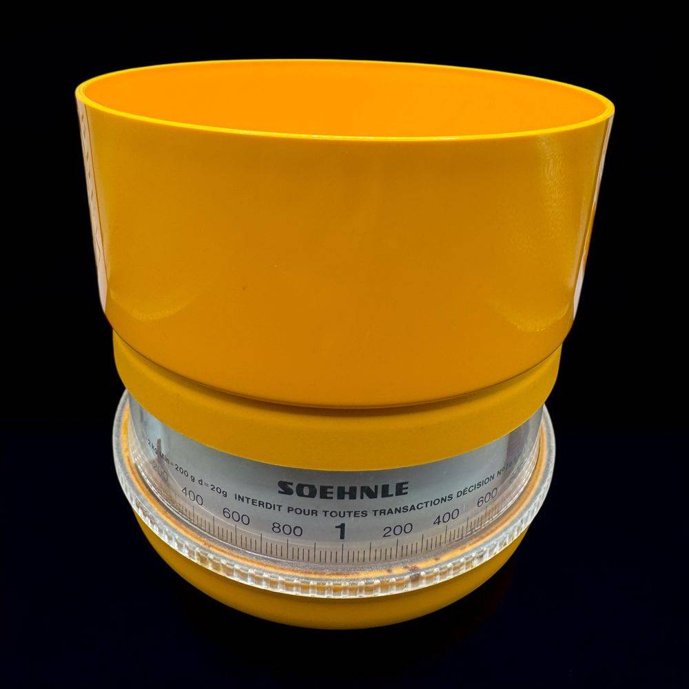 Ancienne et magnifique balance de cuisine Soehnle - Orange - Vintage des années 70 - Fonctionne parfaitement - Décoration - Collection