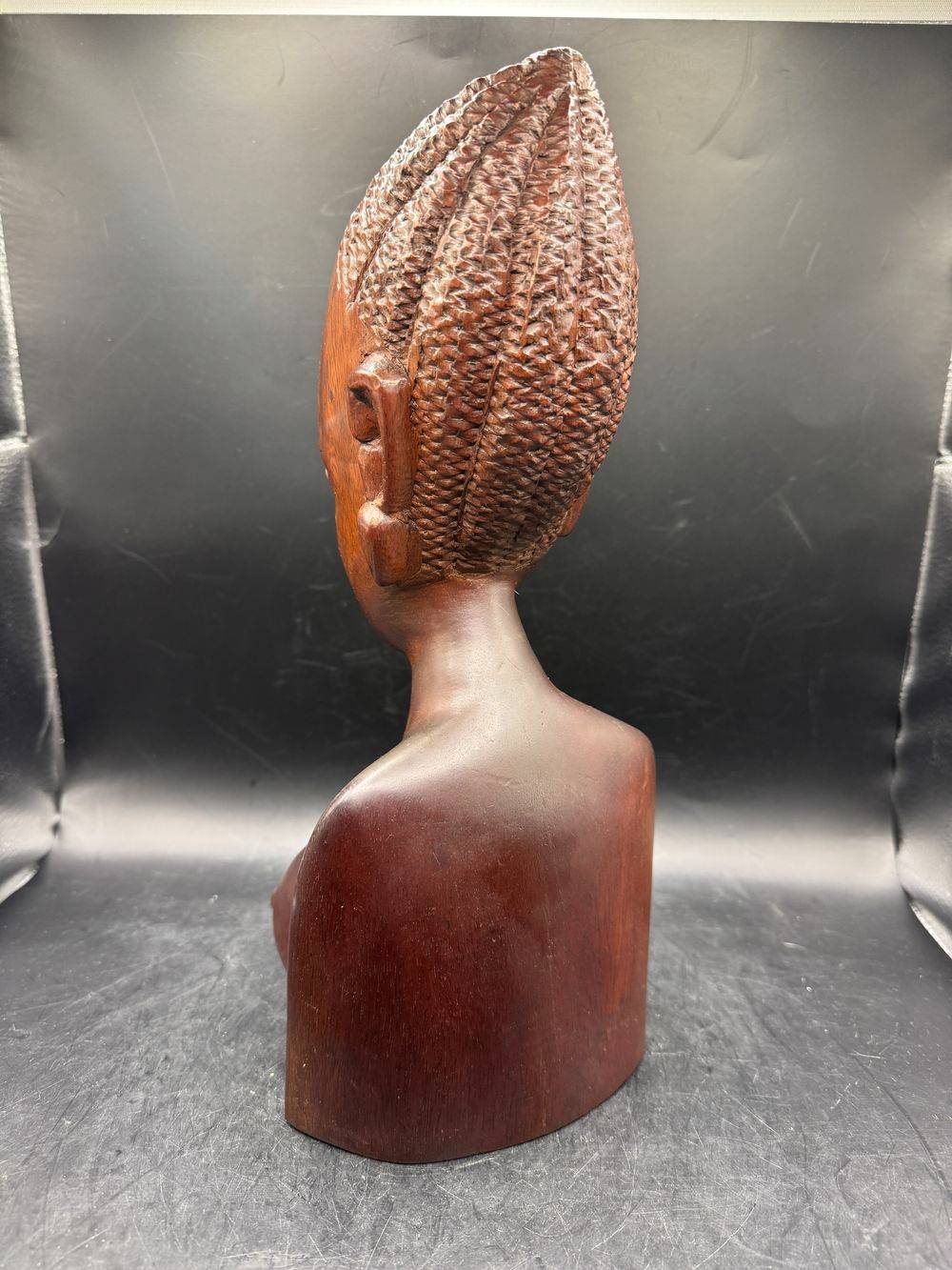 Ancien buste de Femme sexy en bois massif sculpté - Art Africain - Pièce unique - Des années 80 - Collection - Vintage – Image 3