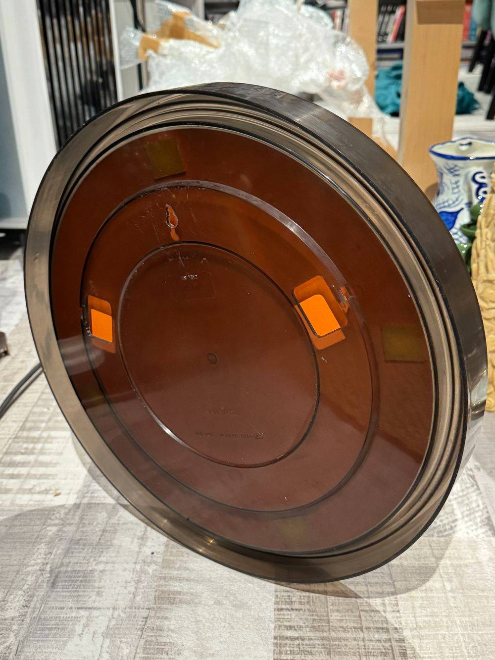 Ancien Miroir rond en plexiglas fumé - Gilac n°1813 - Vintage des années 70 - Décoration - Collection – Image 4