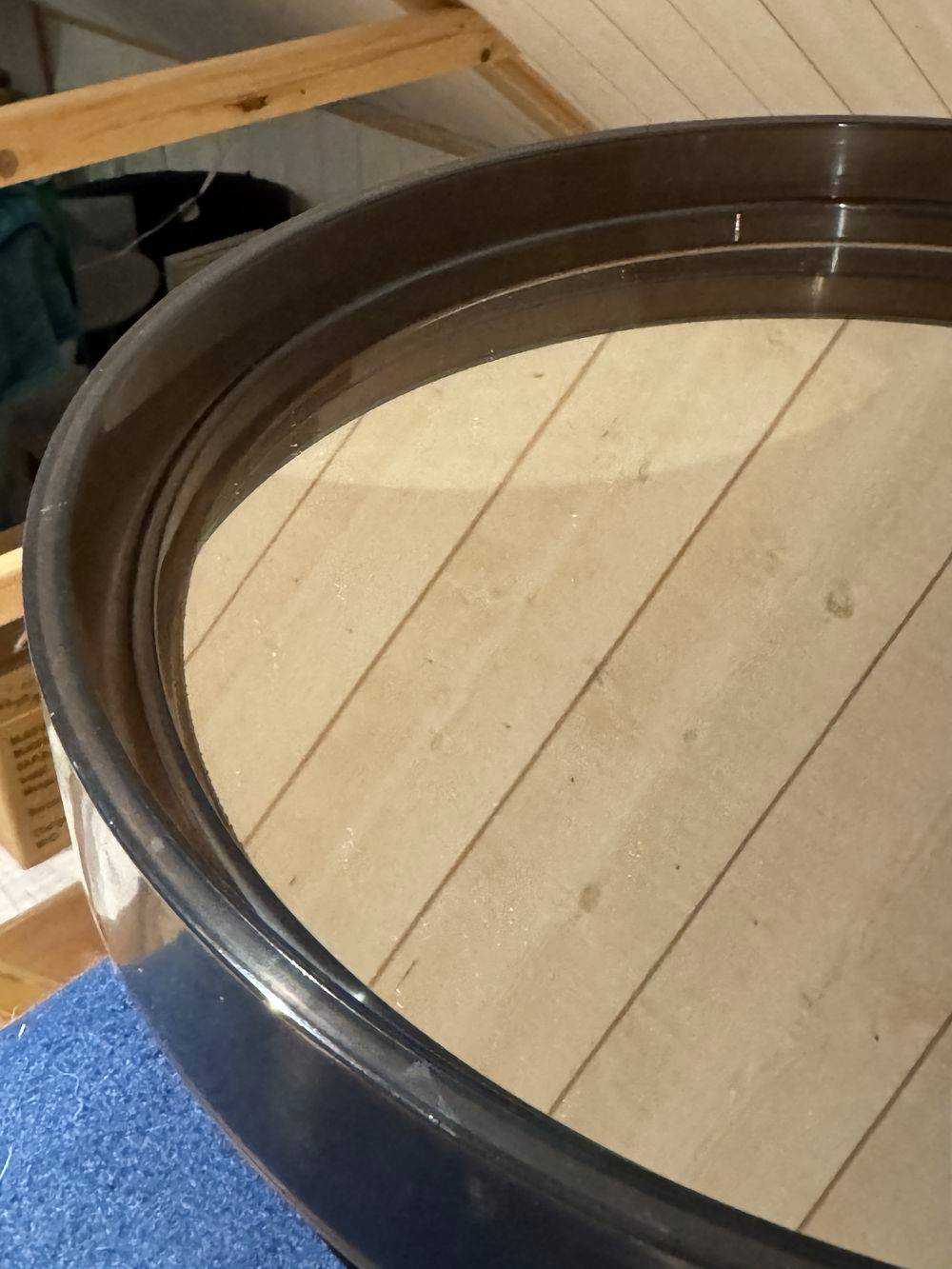 Ancien Miroir rond en plexiglas fumé - Gilac n°1813 - Vintage des années 70 - Décoration - Collection – Image 8