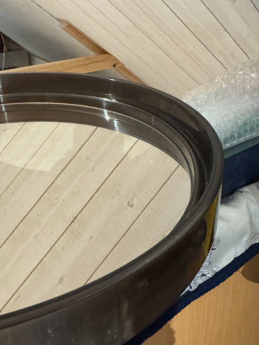 Ancien Miroir rond en plexiglas fumé - Gilac n°1813 - Vintage des années 70 - Décoration - Collection – Image 9