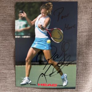 Dédicace - Autographe - Rare carte signée au feutre noir par Patty Schnyder - Format 10x15 - Tennis - Roland-Garros - Wimbledon - Us Open - OA - Collection