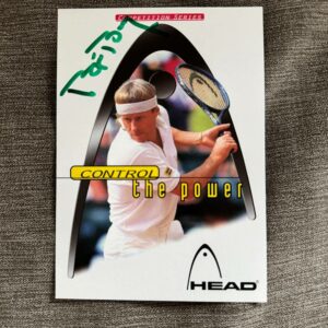 Dédicace - Autographe - Rare carte signée au feutre vert par Björn Borg - Format 10x15 - Tennis - Roland-Garros - Wimbledon - Us Open - OA - Collection - Vintage