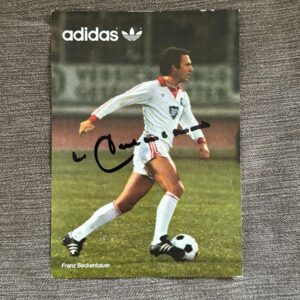 Dédicace - Autographe - Rare carte signée au feutre par Franz Beckenbauer - Format 10x15 - Football - Bayern - Om - Collection