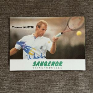 Dédicace - Autographe - Rare carte signée au feutre noir par Thomas Muster - Format 10x15 - Tennis - Roland-Garros - Wimbledon - Us Open - OA - Collection - Vintage