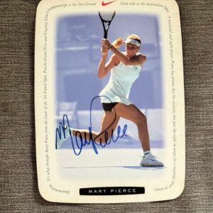 Dédicace - Autographe - Rare carte beau format signée au feutre bleu par Mary Pierce - Format 13x18 - Tennis - Roland-Garros - Wimbledon - Us Open - OA - Collection