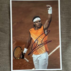 Dédicace - Autographe - Rare photo beau format signée au feutre bleu par Rafael Nadal - Format 20x15 - Tennis - Roland-Garros - Wimbledon - Us Open - OA - Collection