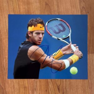 Dédicace - Autographe - Rare photo grand format signée au feutre bleu par Juan Martin Del Potro - Format 20x25 - Tennis - Roland-Garros - Wimbledon - Us Open - OA - Collection