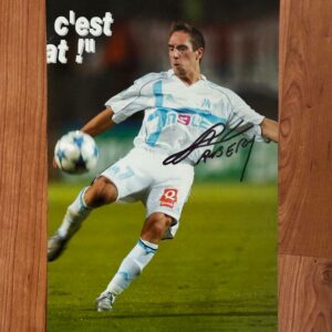Dédicace - Autographe - Rare grande photo Mag signée au feutre par Franc Ribéry - Format 20x30 - Football - Equipe de France - OM - Bayern - Collection