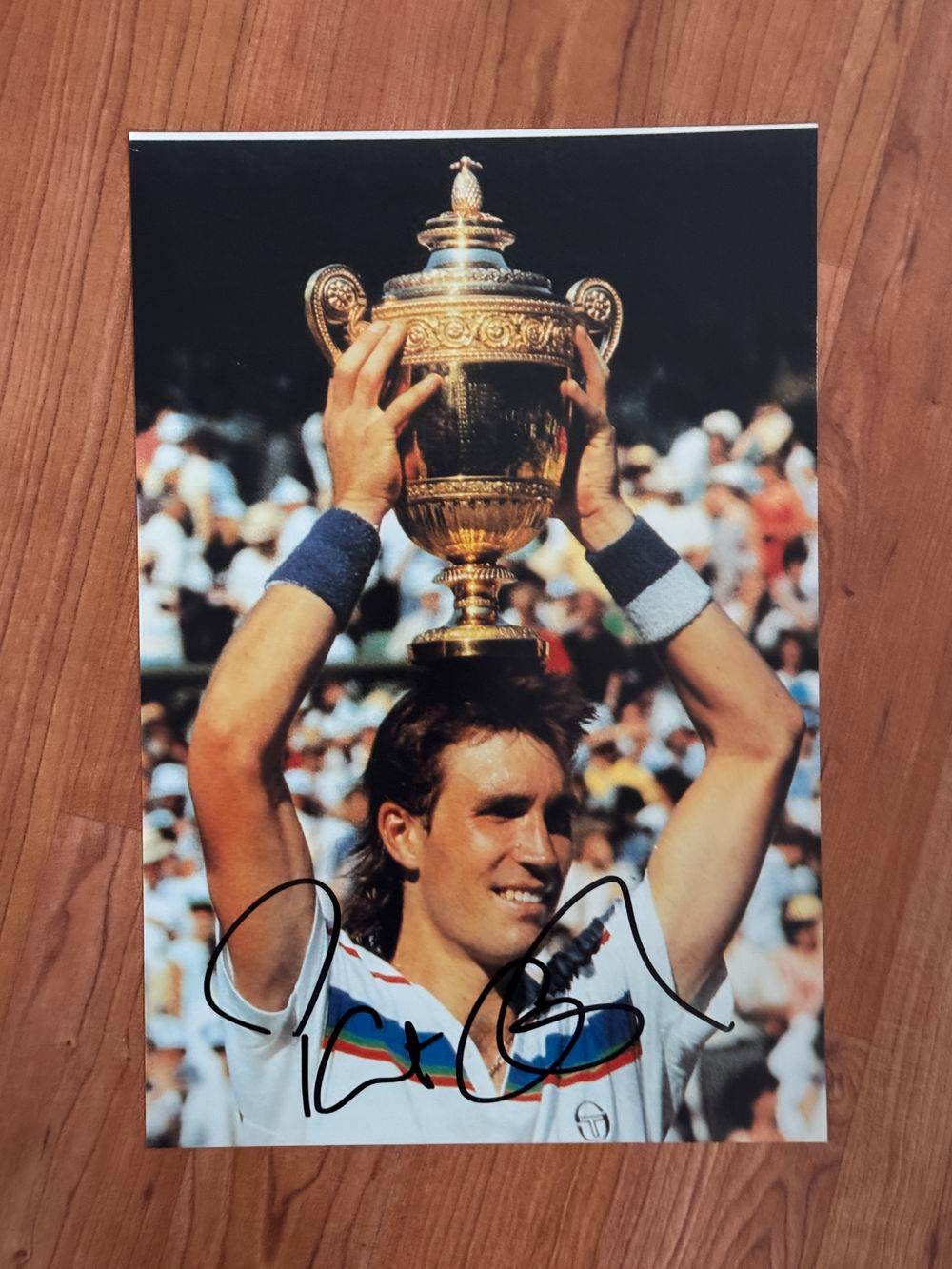 Dédicace - Autographe - Rare photo grand format signée au feutre noir par Pat Cash - Format 20x30 - Tennis - Roland-Garros - Wimbledon - Us Open - OA - Collection