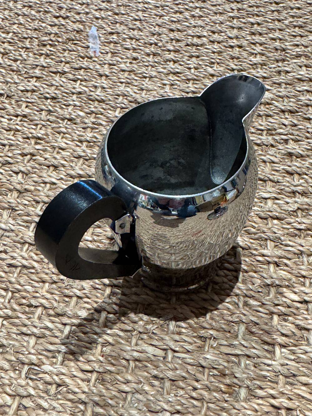 Lot / Ensemble service ancien à café chromé trois pièces - Cafetière - Sucrier - Pot à lait - Vers 1950 - Estampillé - Collection - Décoration – Image 8