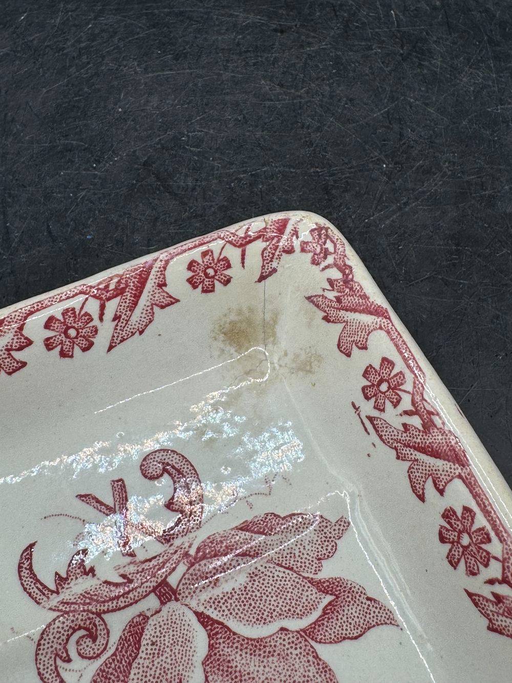 Charmant porte savon Saint Amand modèle Anémone - Estampillé - Rose - Vers 1930 - Décoration - Collection – Image 7