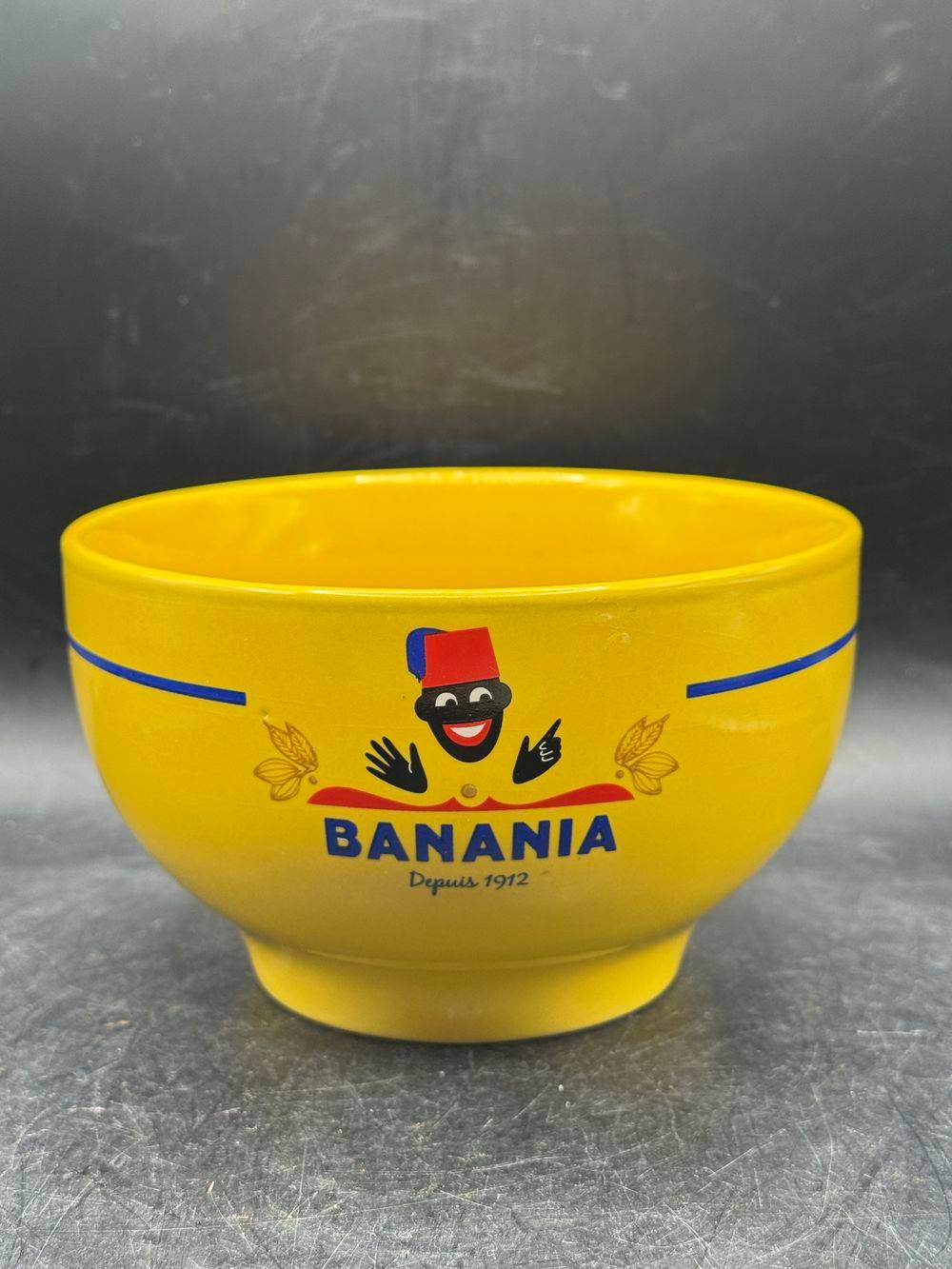 Bol publicitaire en faïence - Banania - Depuis 1912 - Liseré bleu - Collection - Décoration – Image 2