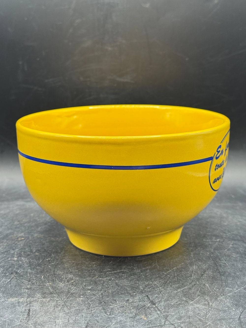 Bol publicitaire en faïence - Banania - Depuis 1912 - Liseré bleu - Collection - Décoration – Image 3