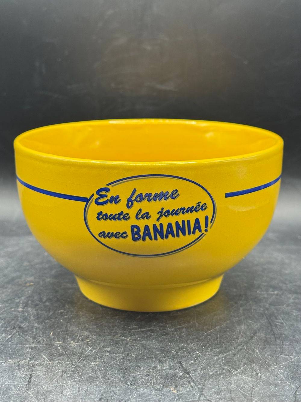 Bol publicitaire en faïence - Banania - Depuis 1912 - Liseré bleu - Collection - Décoration – Image 4