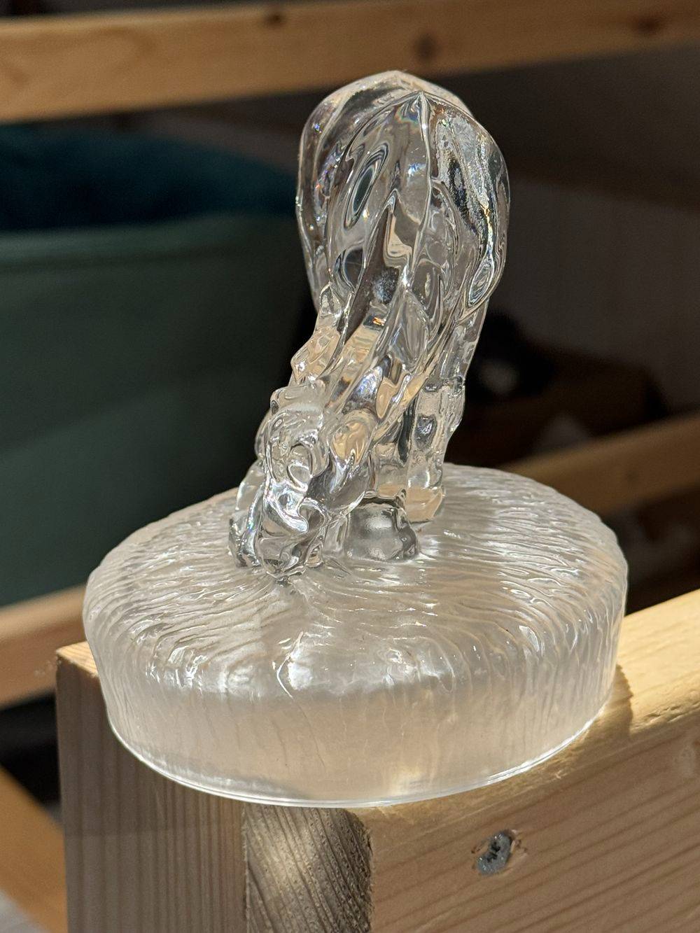 Ancienne figurine en cristal de plomb - La jument et son poulain - Royal Crystal Rock - Italie - Vers 1980 - Décoration - Collection - Vintage – Image 5