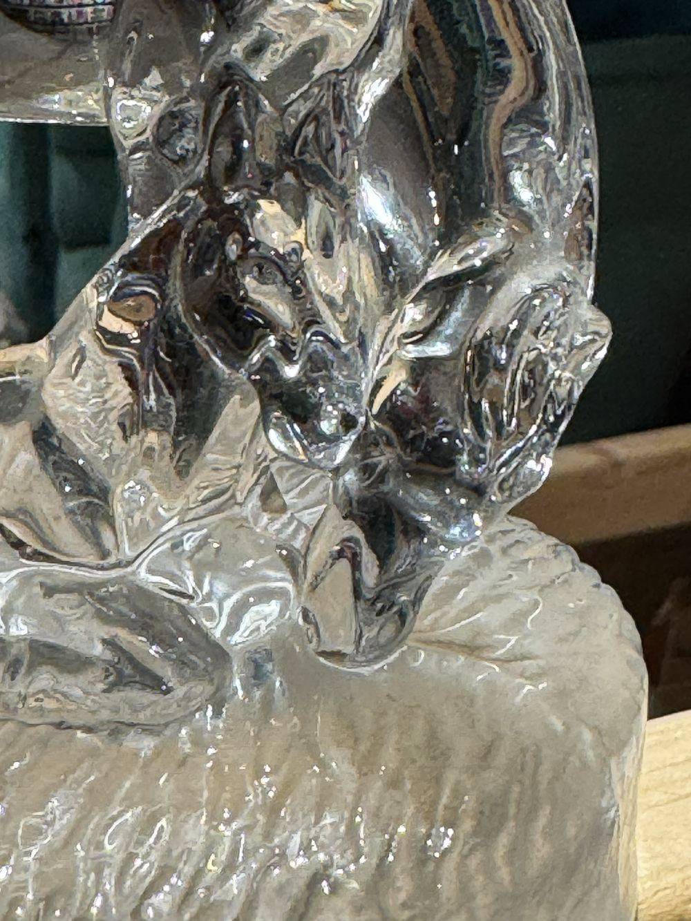 Ancienne figurine en cristal de plomb - La jument et son poulain - Royal Crystal Rock - Italie - Vers 1980 - Décoration - Collection - Vintage – Image 9