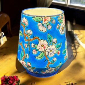 Ancien et rare petit pot en faïence et émaux polychromes de Longwy - Signature des années 1920-1930 - Décoration - Collection