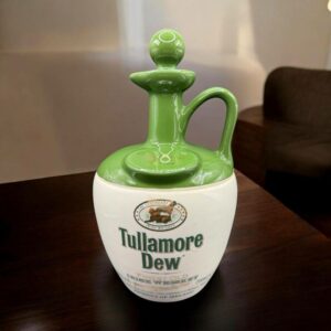 Ancien Pichet (vide) en céramique et son bouchon - Whisky irlandais Tullamore Dew - Décoration - Collection - Vintage - Irish Porcelain Company Whisky Bottle
