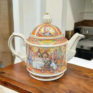 Charmante Théière en porcelaine - Charles Dickens - A Christmas Carol - Sadler - Fabriquée en Angleterre - 1995 - Décoration - Collection - Vintage