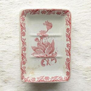 Charmant porte savon Saint Amand modèle Anémone - Estampillé - Rose - Vers 1930 - Décoration - Collection