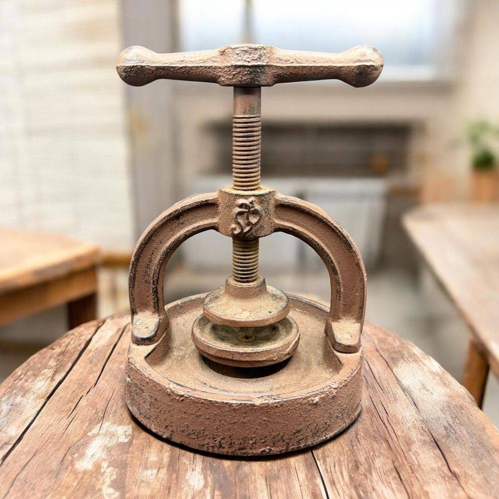 Ancien Casse noix / noisettes en fonte - Pressoir à vis - Décoration - Collection