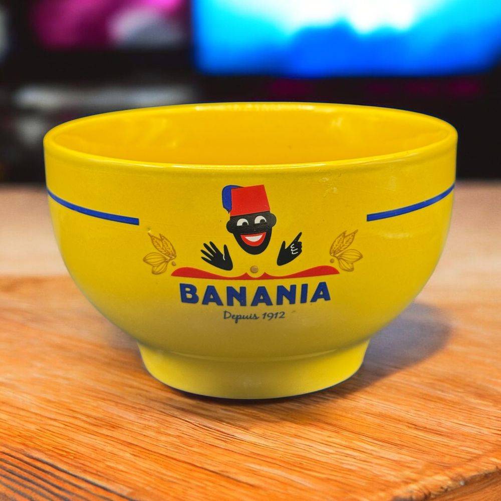 Bol publicitaire en faïence - Banania - Depuis 1912 - Liseré bleu - Collection - Décoration
