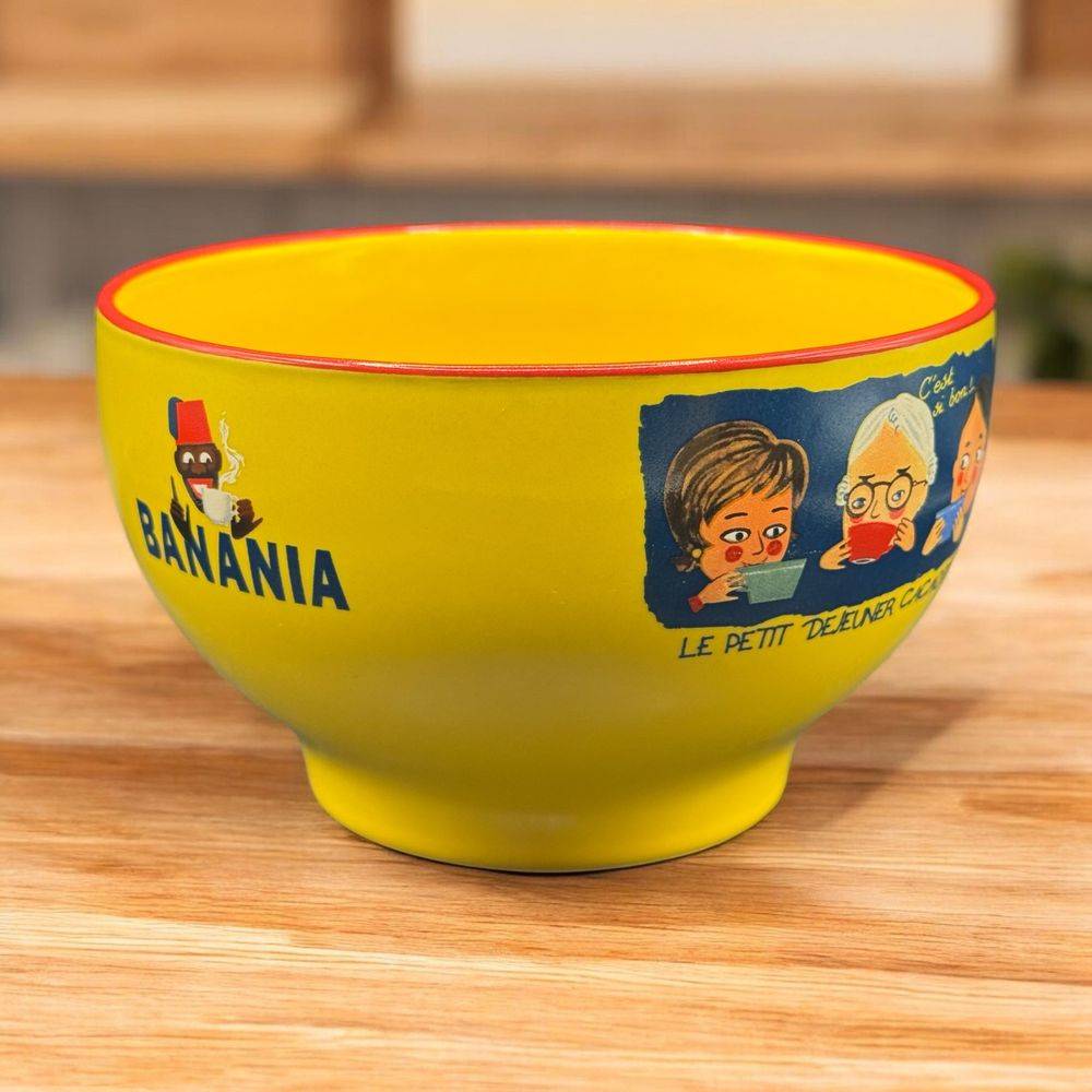Bol publicitaire en faïence - Banania - Le petit déjeuner cacaoté, c'est si bon ! - Collection - Décoration