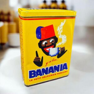 Ancienne boite publicitaire en métal/tôle lithographiée (2) - Banania - Chocolat - Déco - Collection
