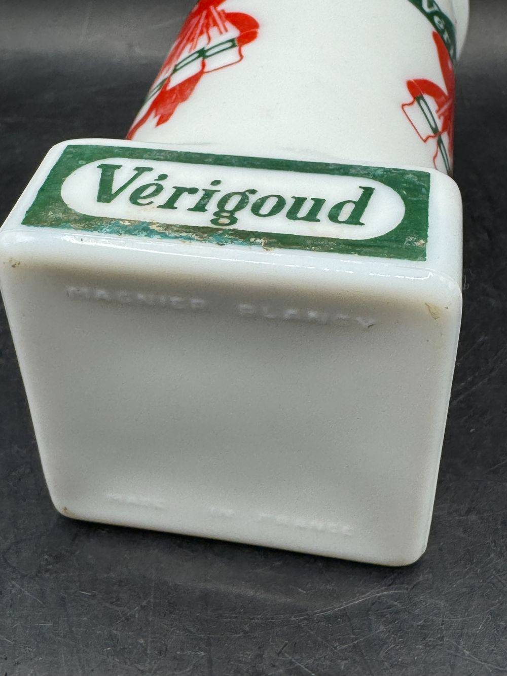 Porte pailles publicitaire Soda Vérigoud - En Opaline blanche - Collection - Déco - Vintage – Image 6