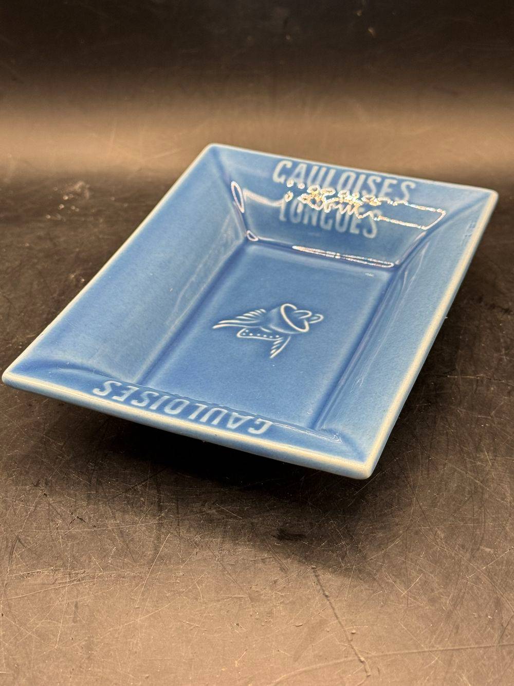 Ancien cendrier publicitaire " Gauloises longues " en céramique de la maison Gien - Des années 70/80 - Bistrot - Bar - Collection - Déco - Vintage – Image 5