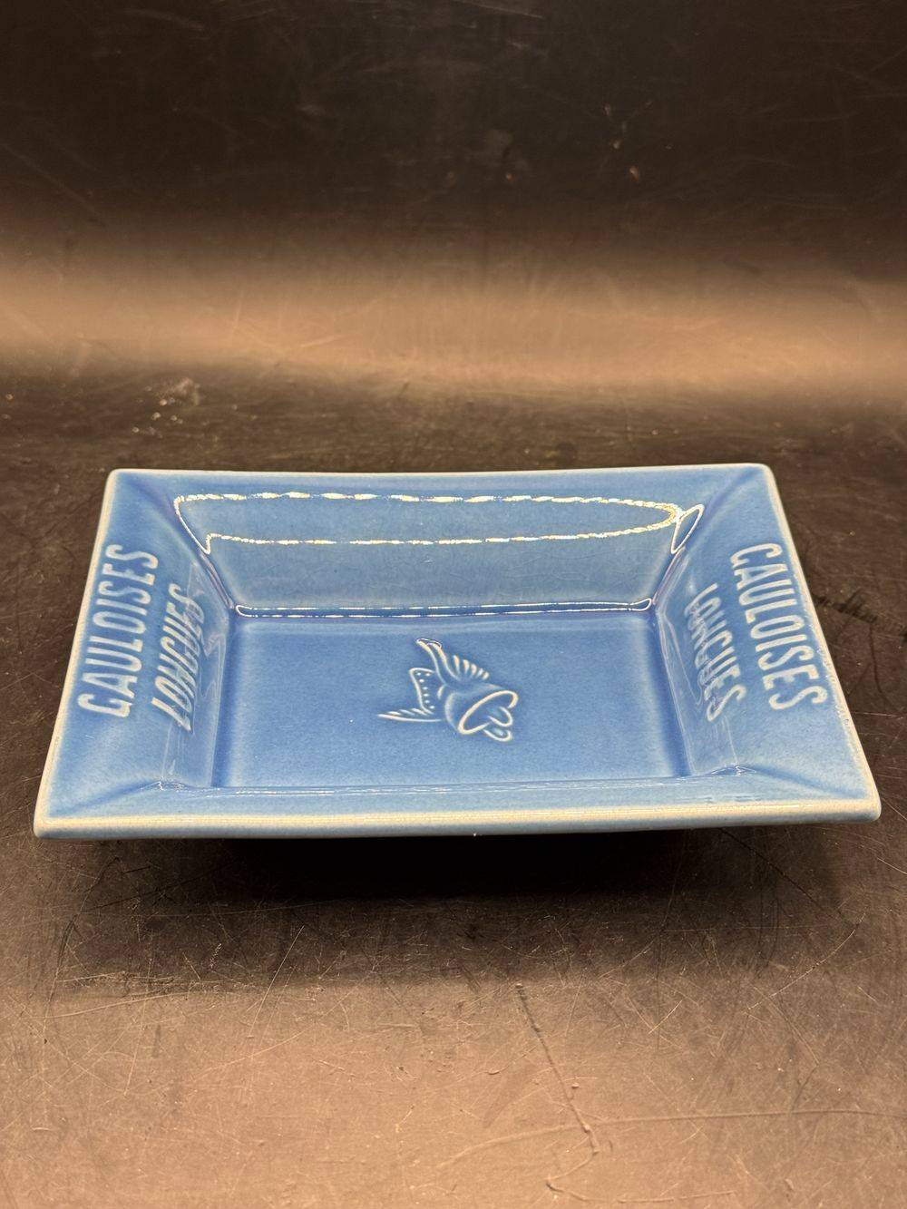 Ancien cendrier publicitaire " Gauloises longues " en céramique de la maison Gien - Des années 70/80 - Bistrot - Bar - Collection - Déco - Vintage – Image 6