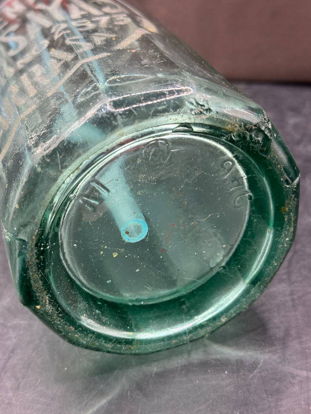 Rare et Magnifique Bouteille/Siphon à eau de Seltz des années 70 - Origine Espagne - Valentin Casa Sayas Tarras - Vert léger - Collection - Déco bar - Bistrot - Café - Vintage – Image 7