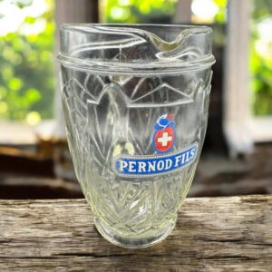 Ancien grand pichet broc publicitaire en verre - Pernod fils - Des années 1940/50 - Pastis - Décoration Café/Bistrot/Bar - Vintage