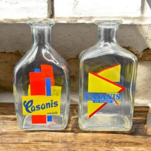 Lot de deux anciens Pichets / Carafes en verre des années 50/60 et de la marque Casanis - Pastis - Décoration Café/Bistrot/Bar - Vintage
