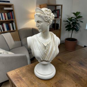 Statuette de la déesse romaine grecque Artemis Diana en Albâtre (Alabastrine) - Vintage des années 1960 - Collection - Déco