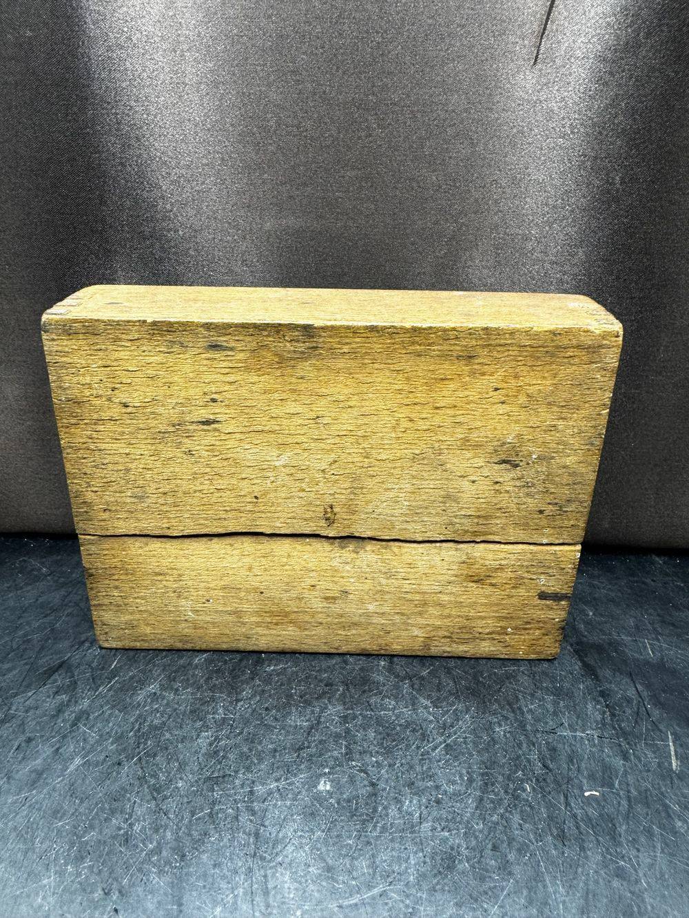 Ancien et rare jeu Alphabétique - boite en bois avec 29 pièces en forme de dé - Début 20ème - Décoration - Collection – Image 7