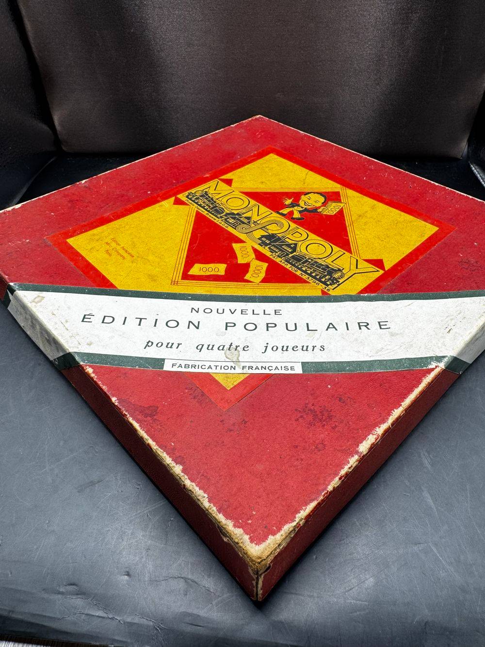 Ancien et rare jeu de Monopoly Edition populaire (complet) - Vers 1950 - Décoration - Collection - Jouet - Etiquette "au nain Bleu" - Paris – Image 3