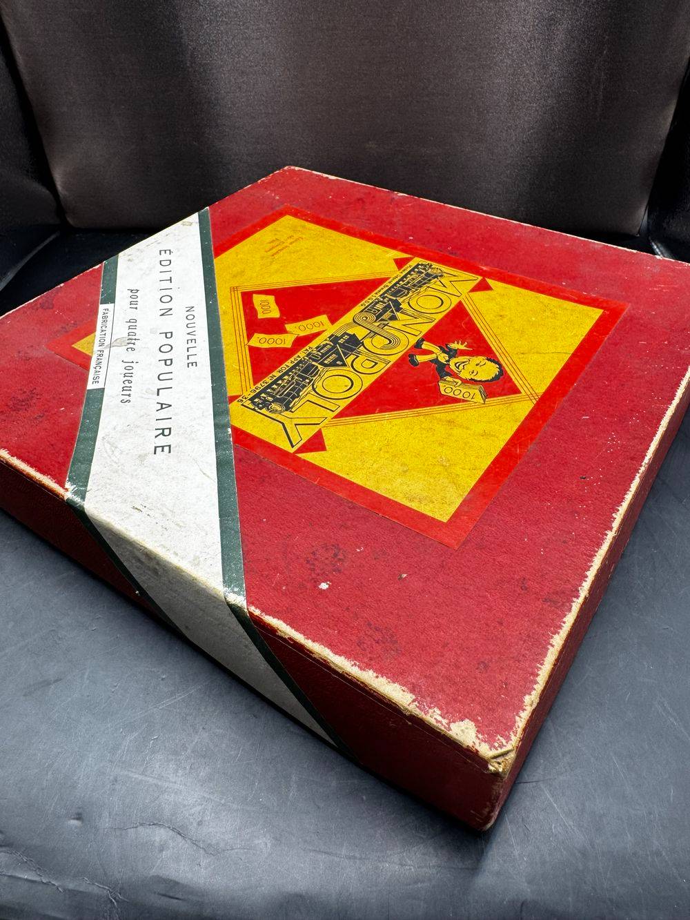 Ancien et rare jeu de Monopoly Edition populaire (complet) - Vers 1950 - Décoration - Collection - Jouet - Etiquette "au nain Bleu" - Paris – Image 4
