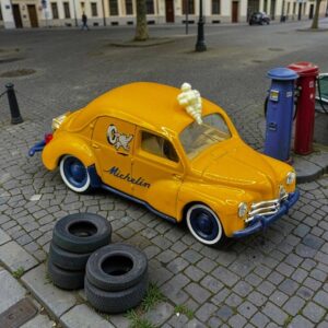 Solido - 1/43 Renault 4cv affaire commerciale tolée - Michelin - 4548 Made in France - Collection