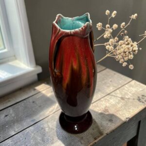 Ancien vase à anses - Orchies - Art déco vers 1920/30 - Tri-colore - magnifique qualité et son magnifique bleu turquoise - Décoration - Collection