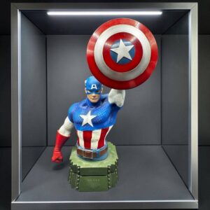 Statuette / Buste officiel de Captain America en résine - Semic Distribution - Collection - Déco - Avengers - Marvel - 21 cm de haut