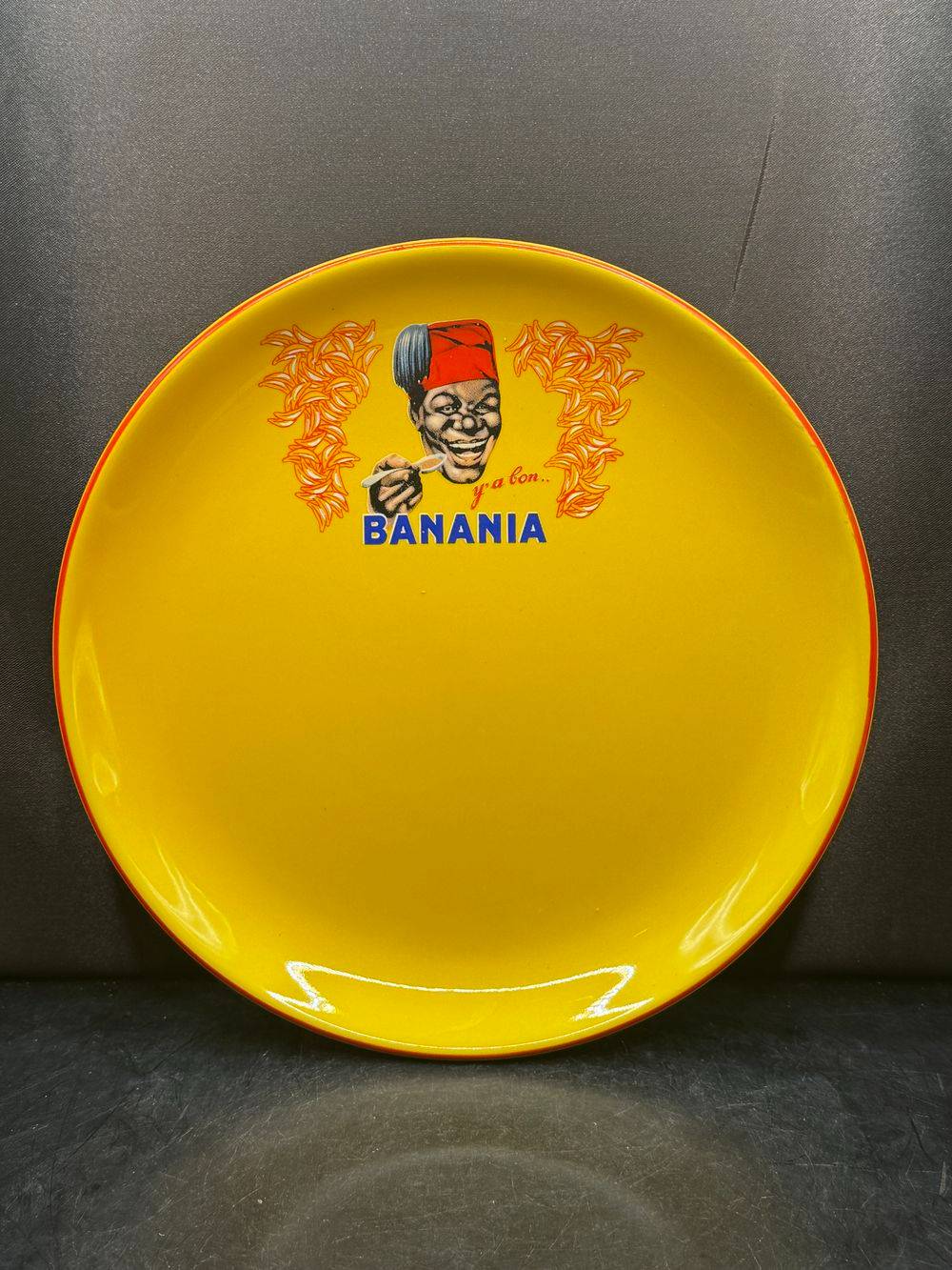 Rare assiette publicitaire en faïence - Banania - Liseré rouge - Collection - Décoration – Image 2