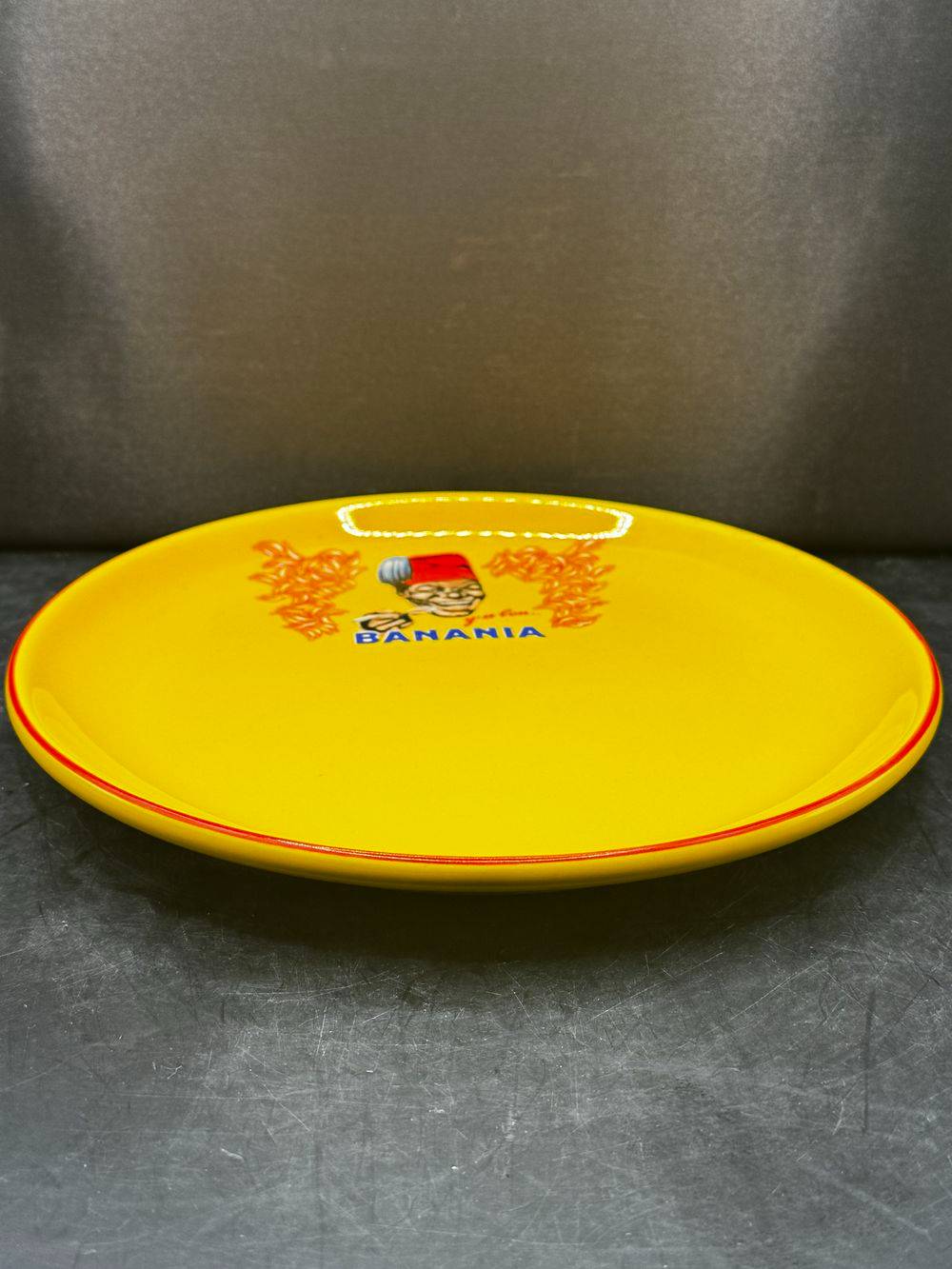 Rare assiette publicitaire en faïence - Banania - Liseré rouge - Collection - Décoration – Image 3