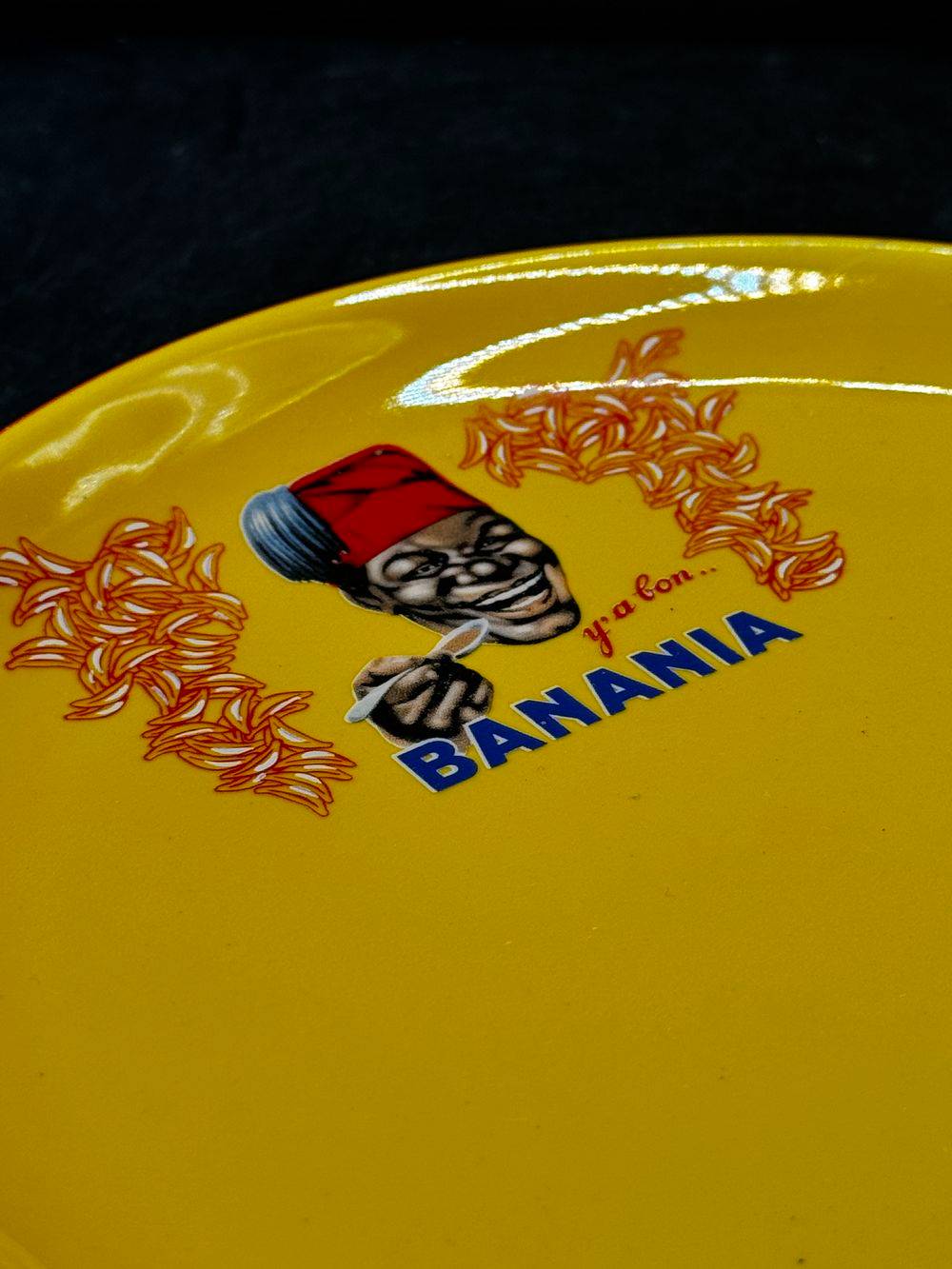Rare assiette publicitaire en faïence - Banania - Liseré rouge - Collection - Décoration – Image 4