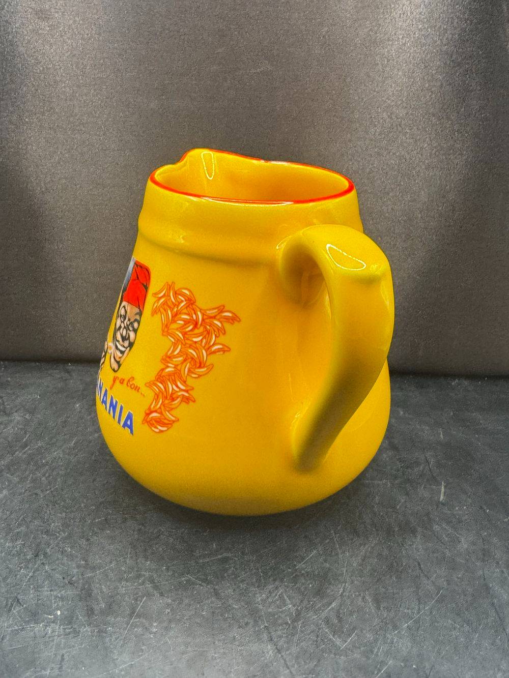 Rare Pot à lait publicitaire en faïence - Banania - Liseré rouge - Collection - Décoration – Image 3