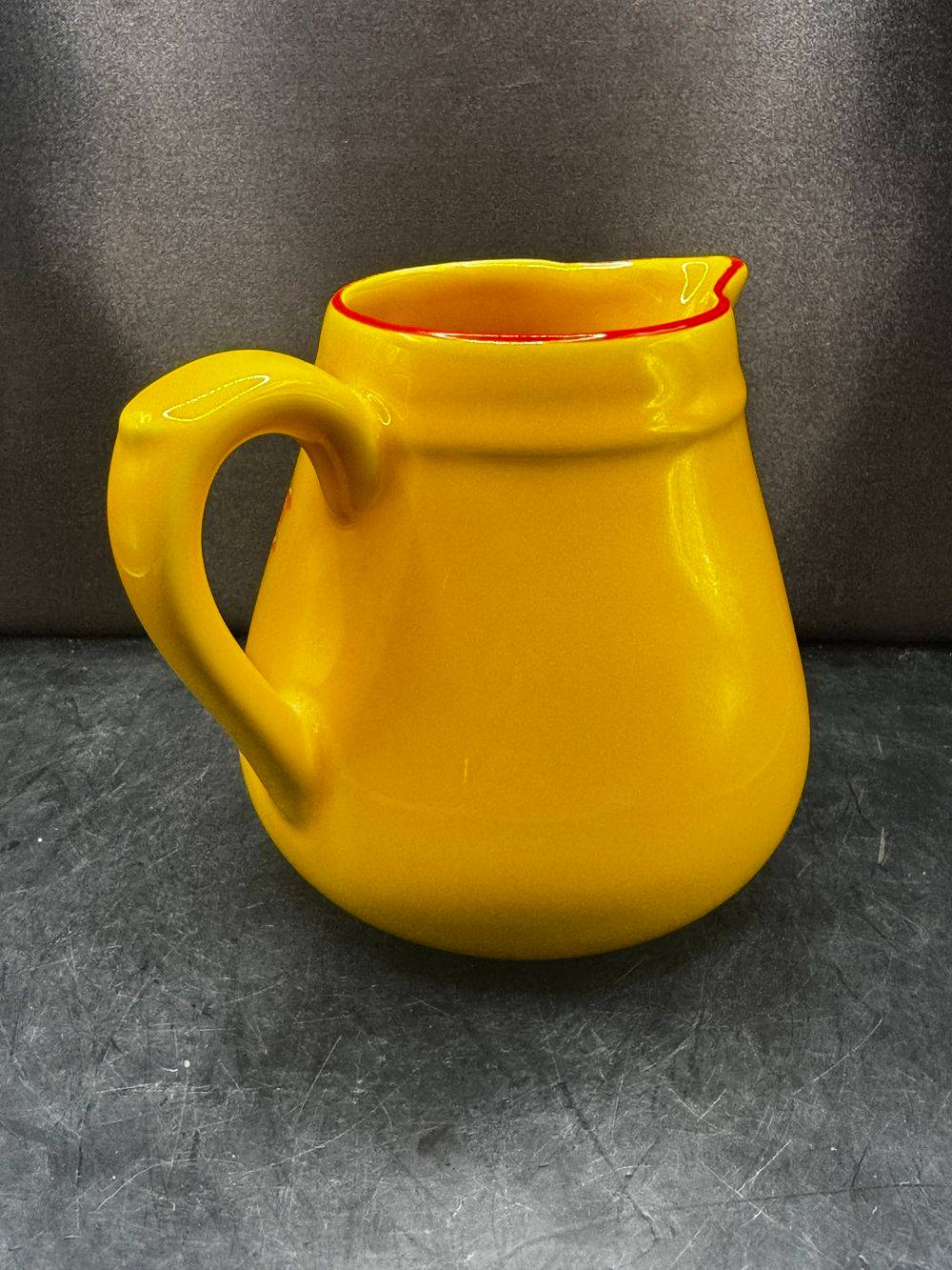 Rare Pot à lait publicitaire en faïence - Banania - Liseré rouge - Collection - Décoration – Image 4