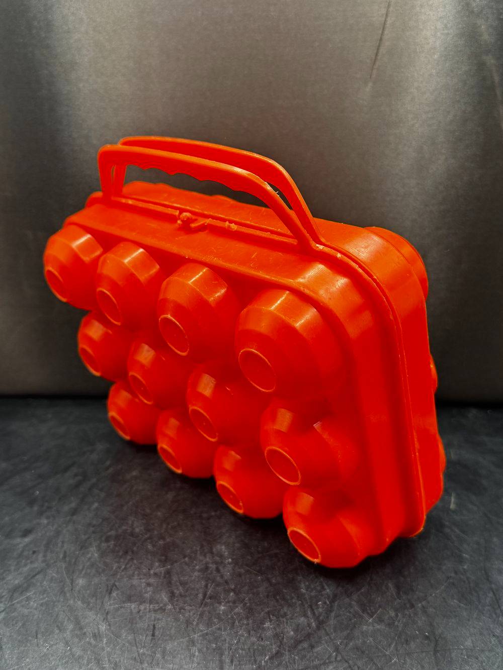 Boîte à oeufs vintage - Un joli orange et 12 petits nids - Des années 70/80 - Déco - Collection – Image 3